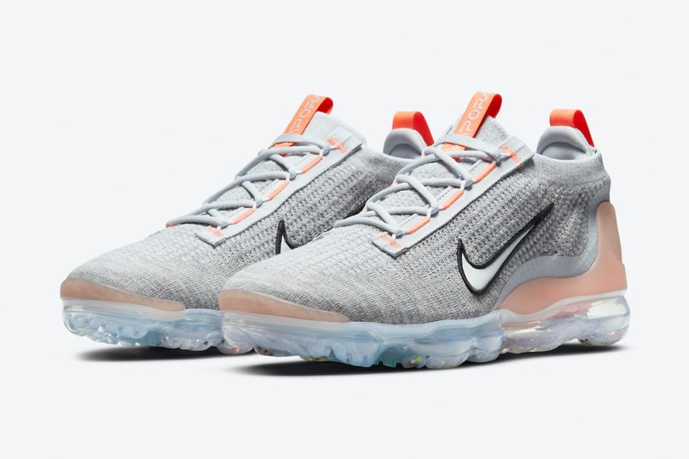 Nike Air VaporMax 2021 Flyknit 'Grey Fog Bright Mango' - Image 2