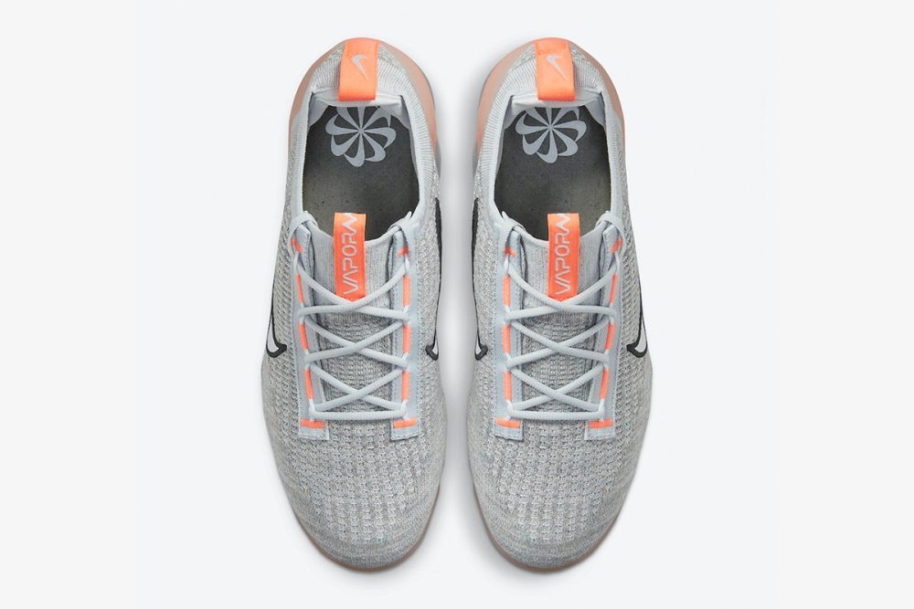 Nike Air VaporMax 2021 Flyknit 'Grey Fog Bright Mango' - Image 3