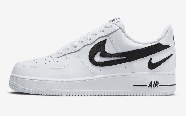 Nike Air Force 1 '07 'Cut Out Swoosh - White Black'