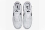 Nike Air Force 1 '07 'Cut Out Swoosh - White Black' - Image 4