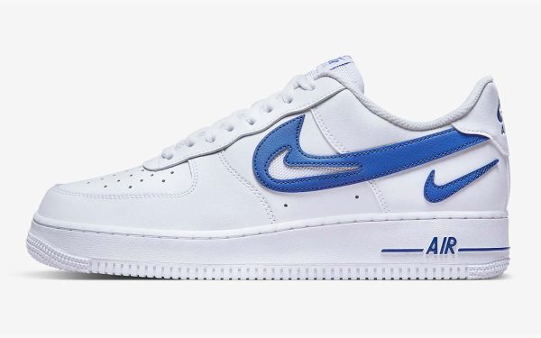Nike Air Force 1 '07 'Cut Out Swoosh - Game Royal'