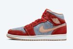 Air Jordan 1 Mid 'Denim Red'
