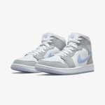 Wmns Air Jordan 1 Mid 'Wolf Grey Aluminum' - Image 3