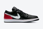 Air Jordan 1 Low 'Brushstroke Swoosh - Black Red' - Image 2