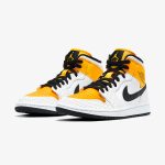 Wmns Air Jordan 1 Mid 'Perforated - White University Gold' - Image 2