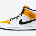 Wmns Air Jordan 1 Mid 'Perforated - White University Gold'