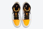 Wmns Air Jordan 1 Mid 'Perforated - White University Gold' - Image 3