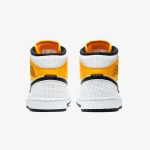 Wmns Air Jordan 1 Mid 'Perforated - White University Gold' - Image 4