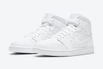 Wmns Air Jordan 1 Mid SE 'White Quilted' - Image 3