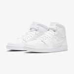 Wmns Air Jordan 1 Mid SE 'White Quilted' - Image 3