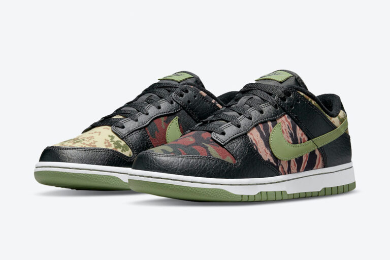 dunk low se black multi camo