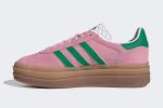 Wmns Adidas Gazelle Bold 'True Pink Green'