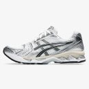gel-kayano 14 white graphite grey - White Graphite Grey GEL-KAYANO 14 sneaker with layered mesh and visible GEL sole