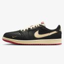 nigel sylvester jordan 1 low - Nigel Sylvester AJ1 Low Better With Time sneaker with black scuffed leather and Muslin accents