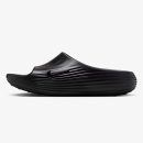 ReactX Rejuven8 Slide Triple Black sandal with molded strap and contoured foam footbed