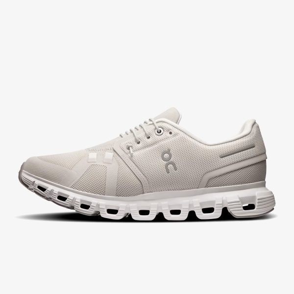 women’s cloud 6 pearl white - Women’s Pearl White Cloud 6 sneaker with soft neutral upper and CloudTec sole