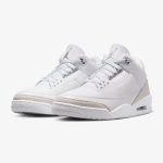 white metallic silver jordan 3 - Side product view