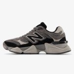 Black and Castlerock 9060 sneaker with layered mesh and suede upper