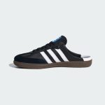 samba mule black white gum - Core Black and Footwear White backless Samba mule with gum outsole