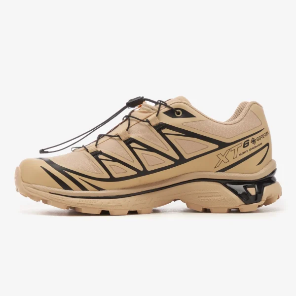 xt-6 gtx safari - Safari XT-6 GTX sneaker with sand upper, black accents and technical lacing