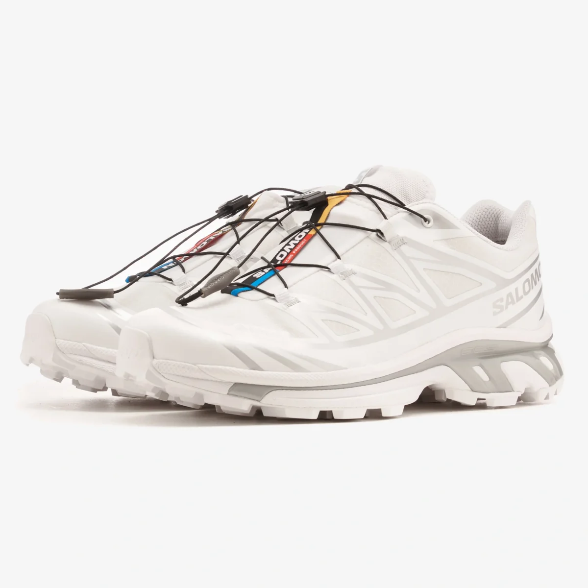salomon white technical shoe - Side product view