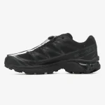 XT-6 Black Phantom sneaker with technical black upper, Quicklace closure, and sculpted rubber outsole