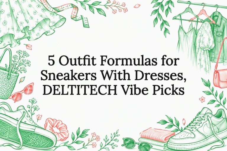 Sneaker and dress title card illustration