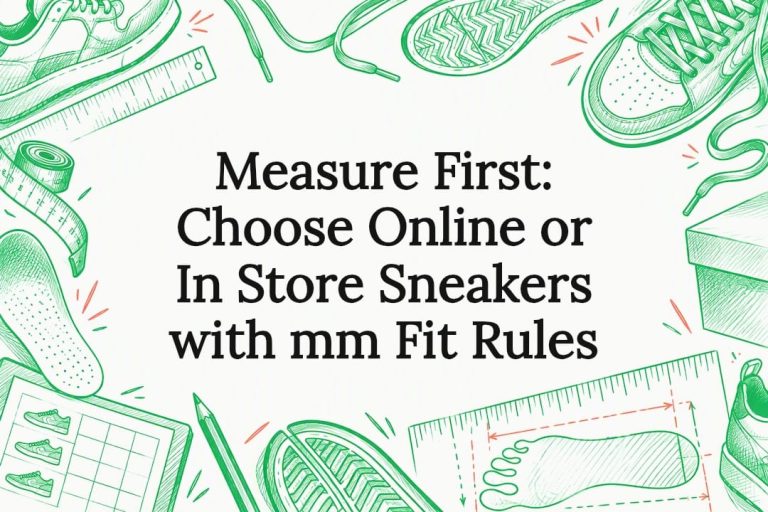 Sneaker measurement title card illustration