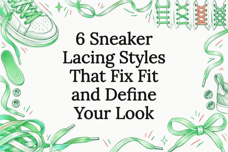 Decorative sneaker lacing title card