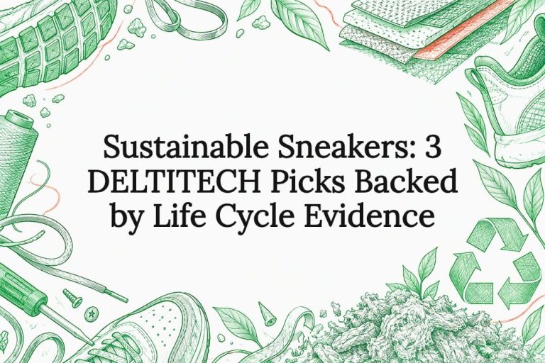 Decorative sustainable sneaker title card
