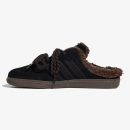 black samba mule - Black backless Samba mule with dark brown details