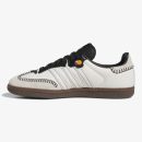 off-white día de muertos samba shoes - Off-white adidas lifestyle sneaker with black serrated stripes and Crew Orange details