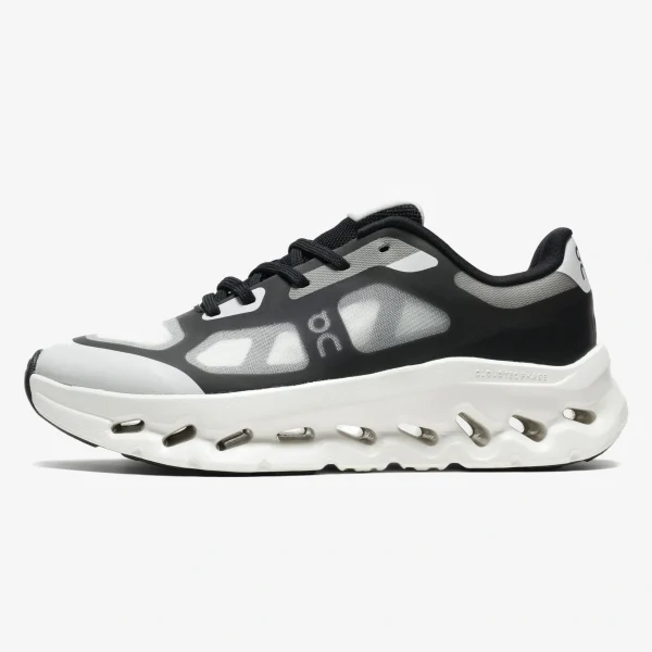 men's cloudtilt remix sneaker - Men's black and ivory Cloudtilt Remix sneaker with sock-style construction and cushioned midsole.
