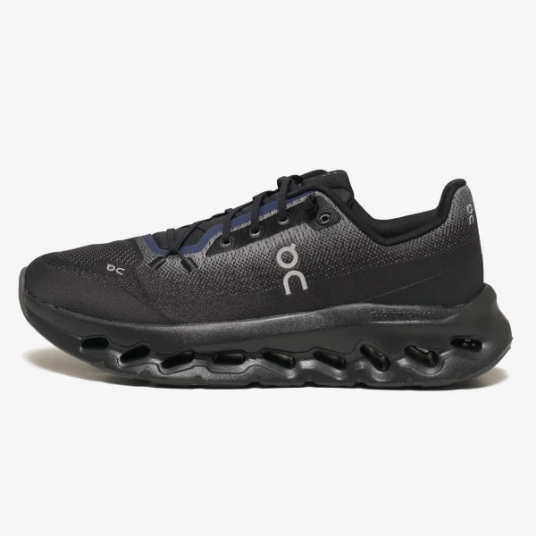 men's cloudtilt sneaker - Men's black and royal blue Cloudtilt sneaker with lightweight engineered mesh and cushioned midsole.
